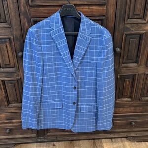Tommy Hilfiger Blue Plaid Blazer